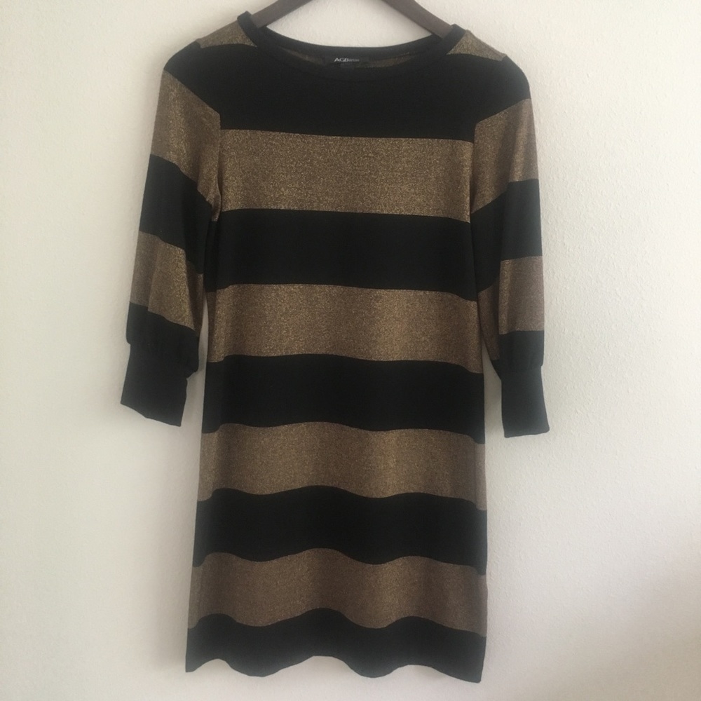 FINAL AGB 4 Petite gold black shimmer tunic top